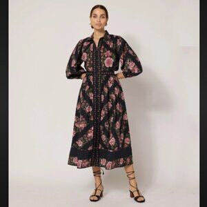 NWT Cleobella Juliet Print Gillian Midi Dress Size XSmall